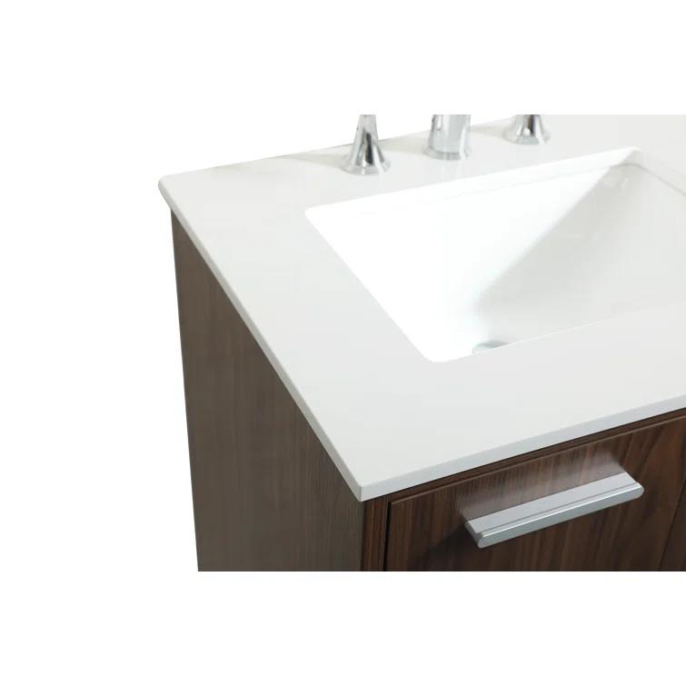 Baldwin 24'' Single Bathroom Vanity with Engineered Marble Top