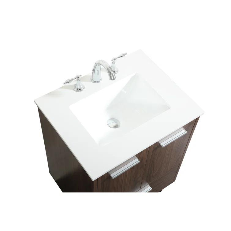 Baldwin 24'' Single Bathroom Vanity with Engineered Marble Top