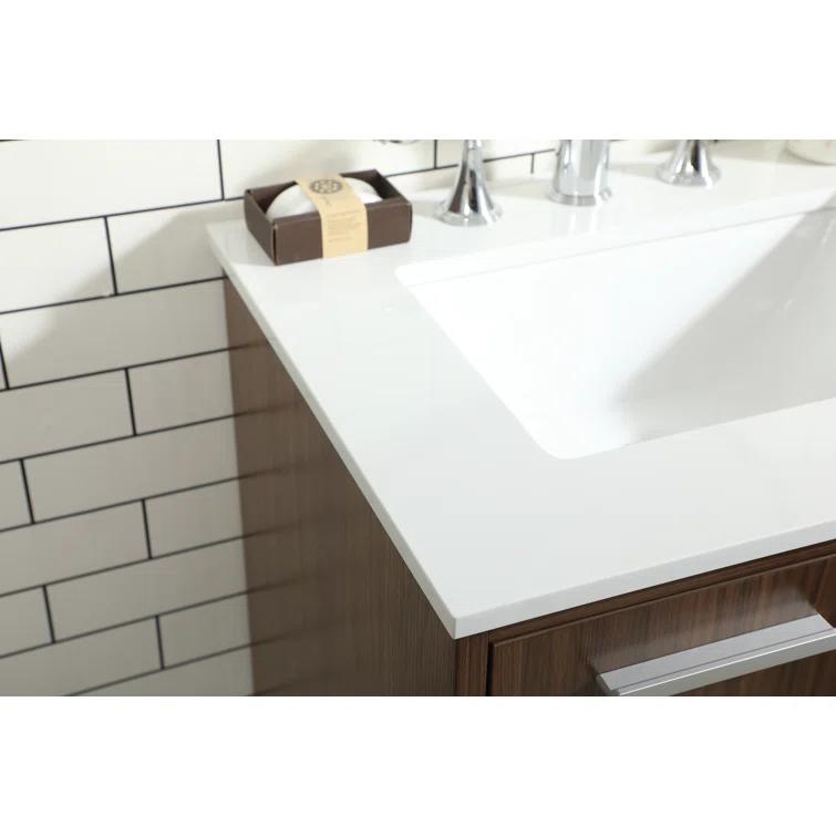 Baldwin 24'' Single Bathroom Vanity with Engineered Marble Top
