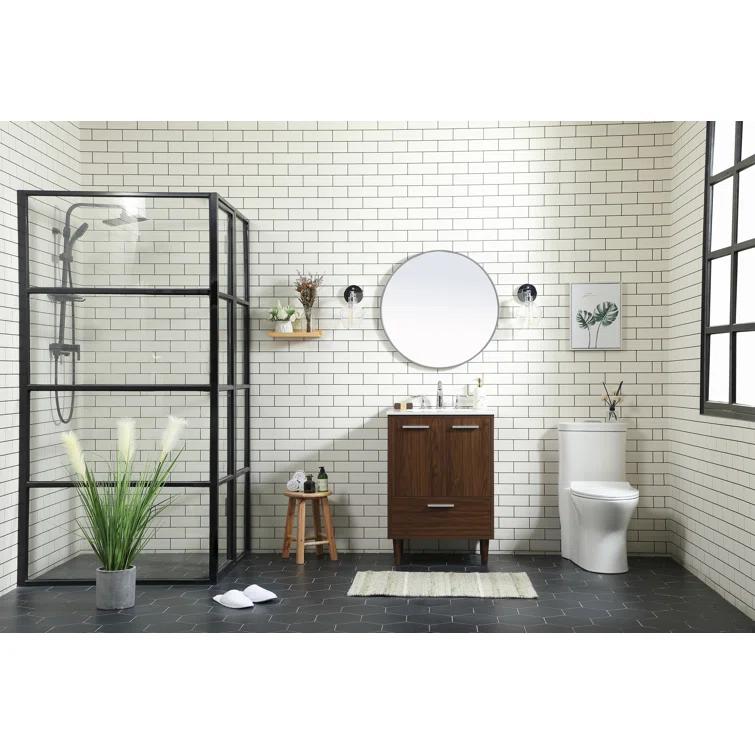 Baldwin 24'' Single Bathroom Vanity with Engineered Marble Top