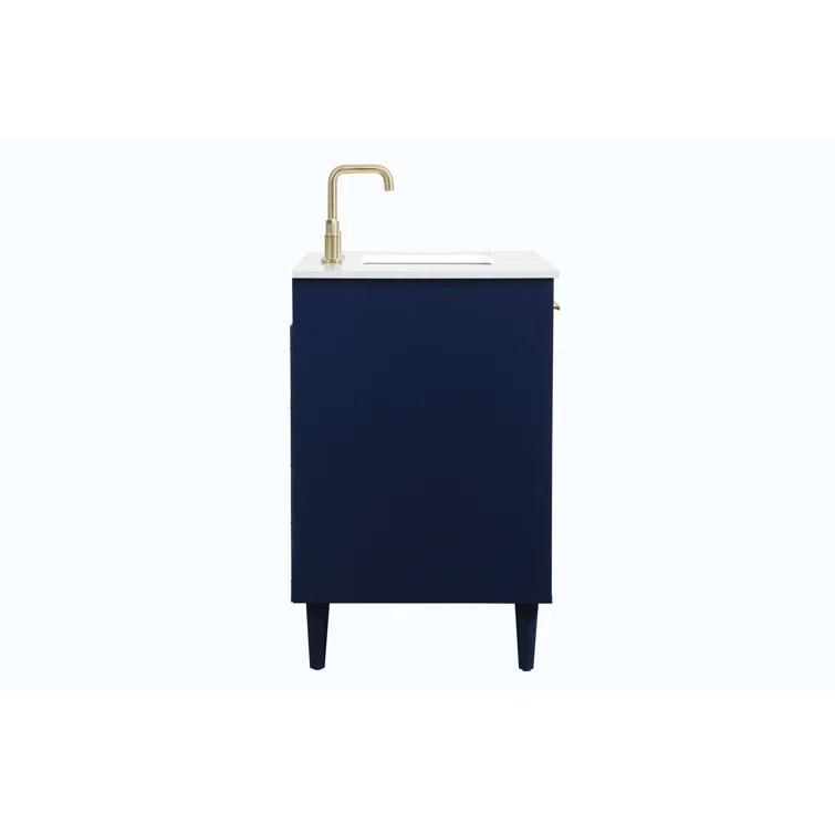 Burnie 36'' Single Bathroom Vanity with Engineered Marble Top