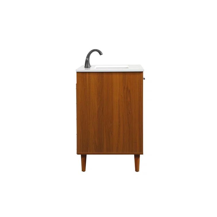Burnie 36'' Single Bathroom Vanity with Engineered Marble Top