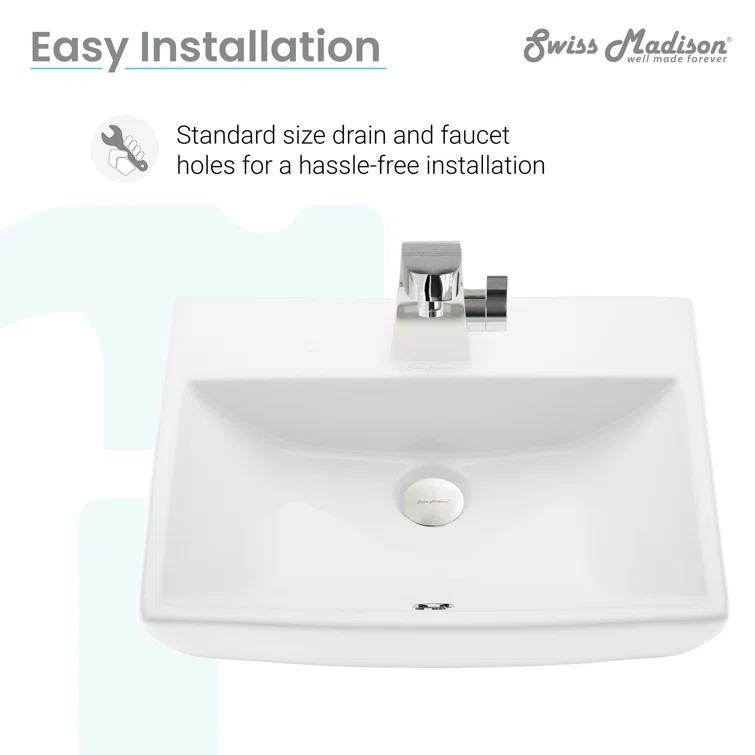 Voltaire Sublime Compact Ceramic Wall Hung Sink