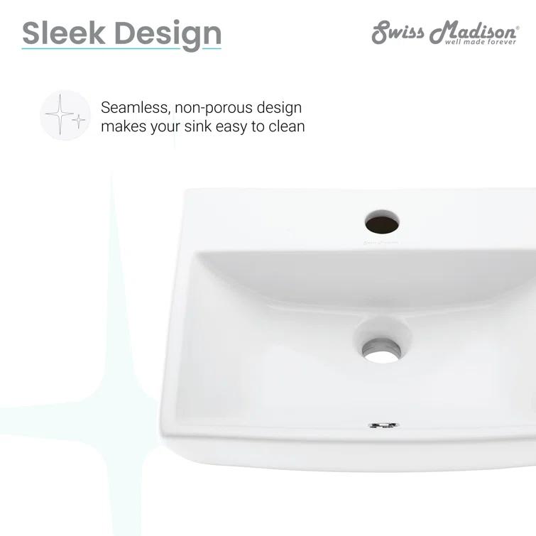 Voltaire Sublime Compact Ceramic Wall Hung Sink