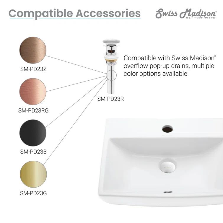 Voltaire Sublime Compact Ceramic Wall Hung Sink