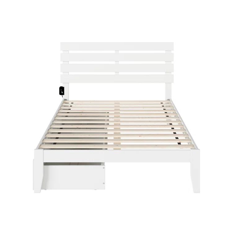 Madaket Premium Wood Farmhouse Storage Platform Bed with Under Bed Drawers