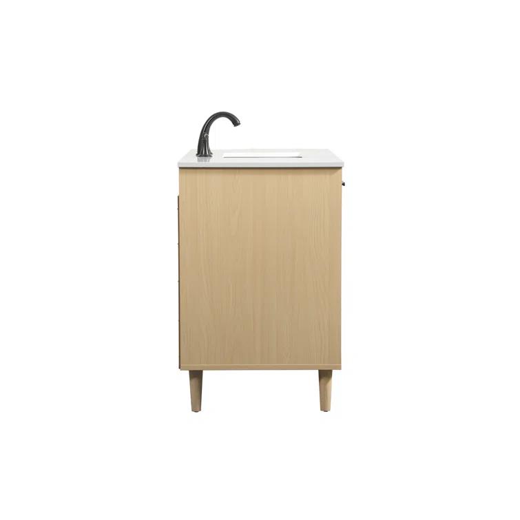 Baldwin 42'' Single Bathroom Vanity with Engineered Marble Top