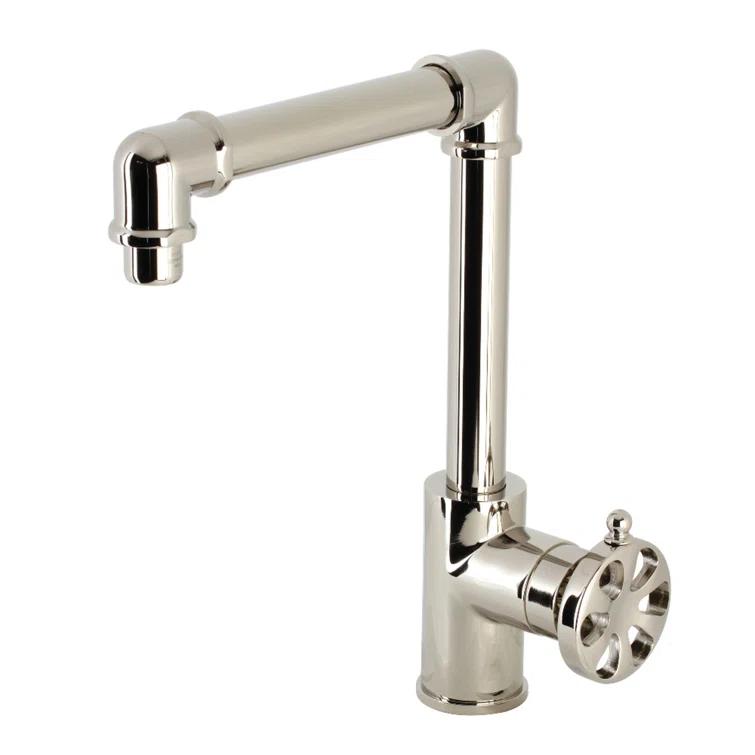 Kingston Brass Belknap Single-Handle 1-Hole Deck Mount Bathroom Faucet with Push Pop-Up