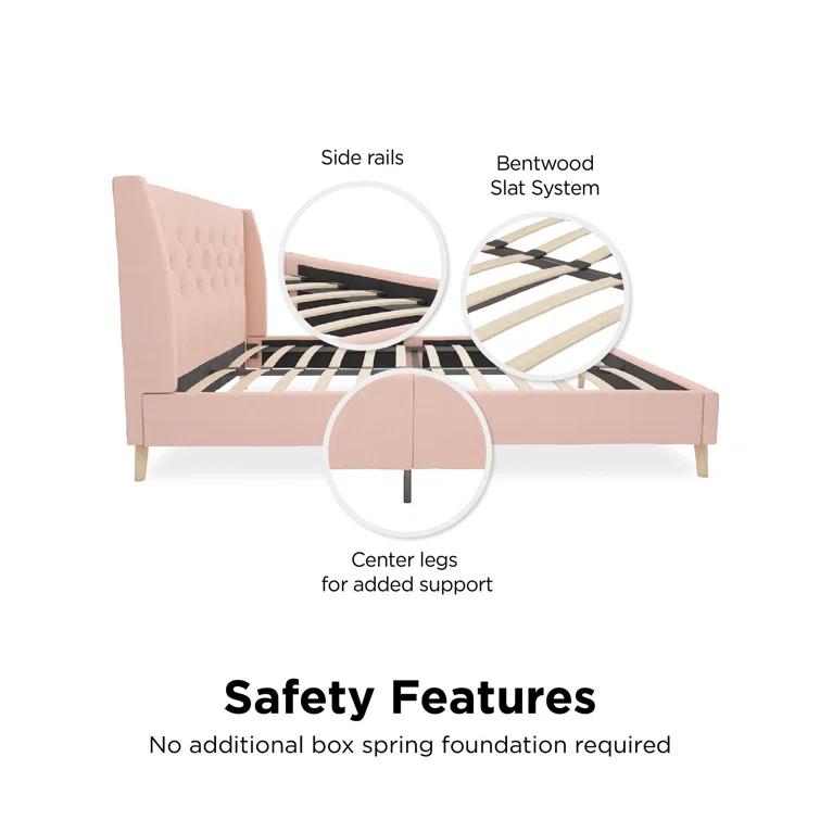 Her Majesty Upholstered Wingback Bed