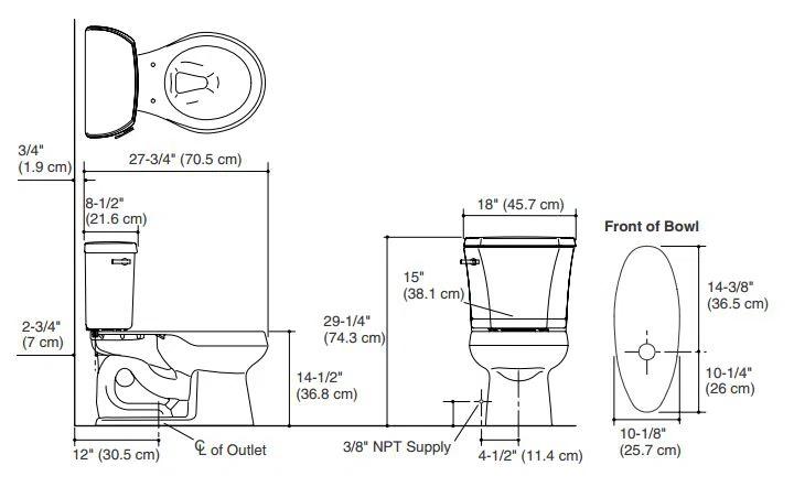 Wellworth® 1.28 GPF Water Efficient Round Two-Piece Toilet (Seat Not Included)
