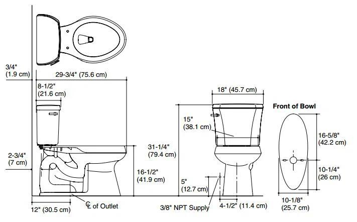 Highline Elongated Two-Piece toilet