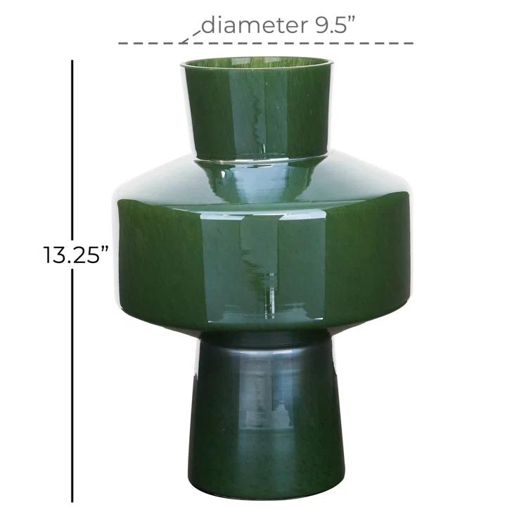 The Novogratz Glass Decorative Green Vase