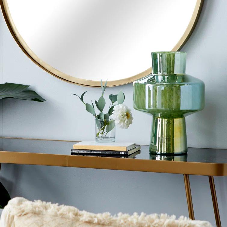 The Novogratz Glass Decorative Green Vase