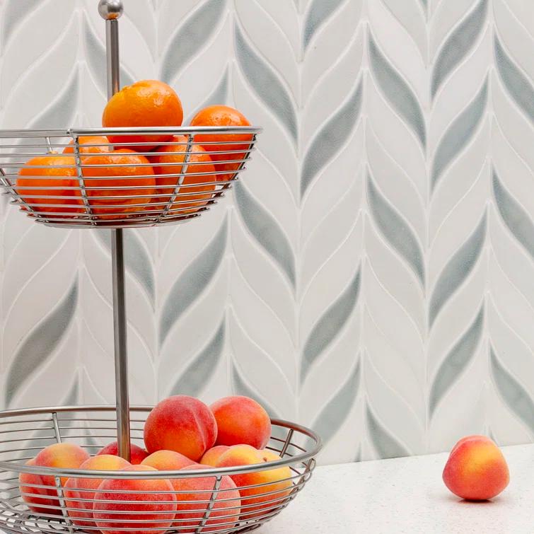 Divine Sprig 2" x 3" Ceramic Mosaic Wall Tile (0.86 Sq. Ft. / Sheet)