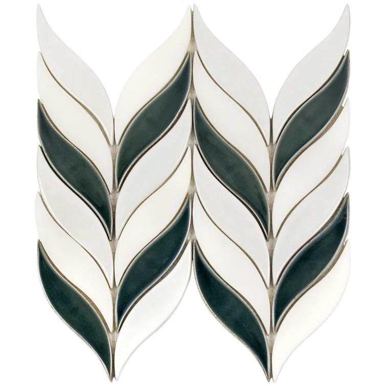 Divine Sprig 2" x 3" Ceramic Mosaic Wall Tile (0.86 Sq. Ft. / Sheet)