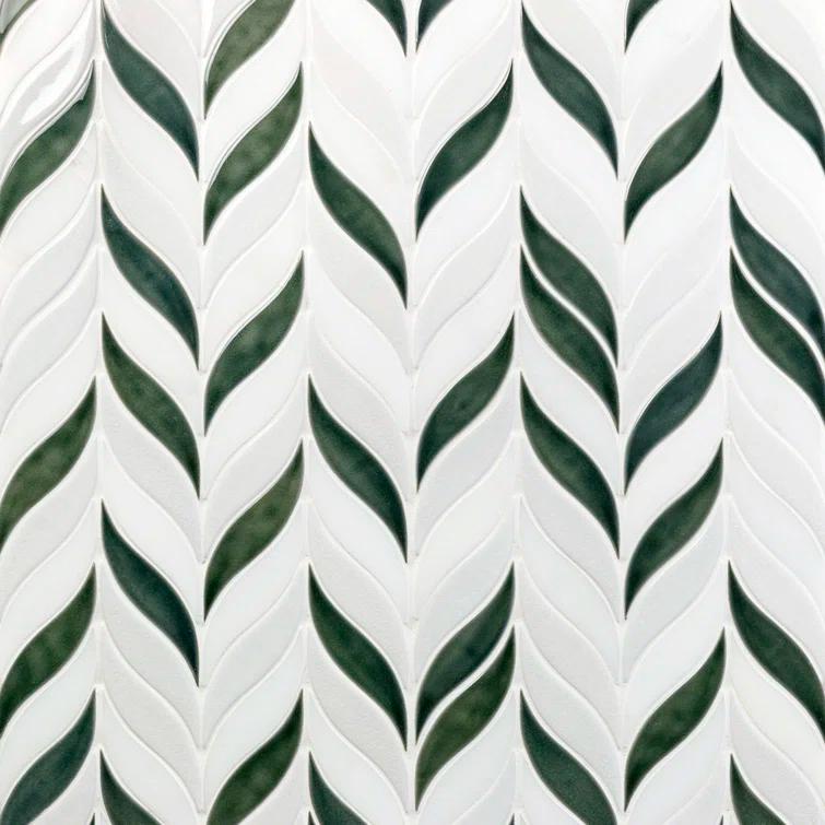 Divine Sprig 2" x 3" Ceramic Mosaic Wall Tile (0.86 Sq. Ft. / Sheet)