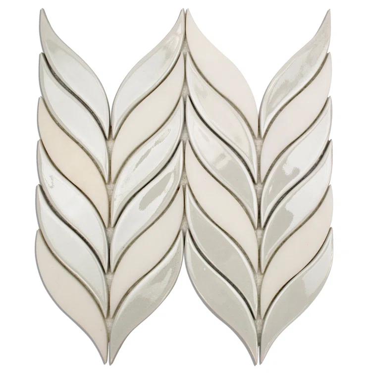 Divine Sprig 2" x 3" Ceramic Mosaic Wall Tile (0.86 Sq. Ft. / Sheet)