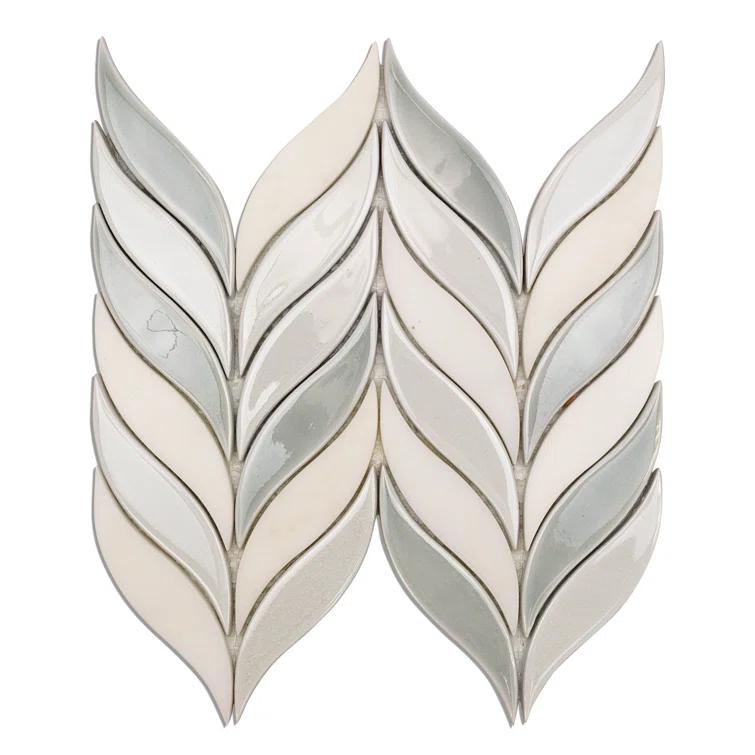 Divine Sprig 2" x 3" Ceramic Mosaic Wall Tile (0.86 Sq. Ft. / Sheet)