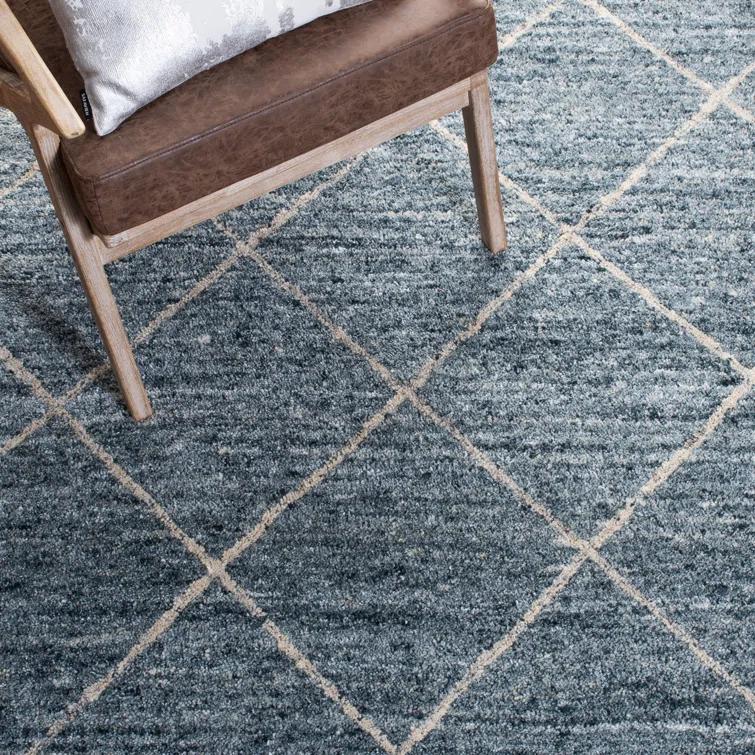 Moniz Hand Tufted Wool Geometric Rug
