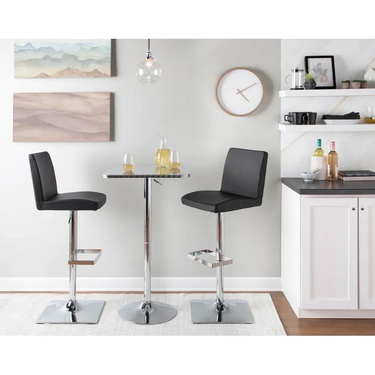 Captain Swivel Upholstered Adjustable Height Counter Stool