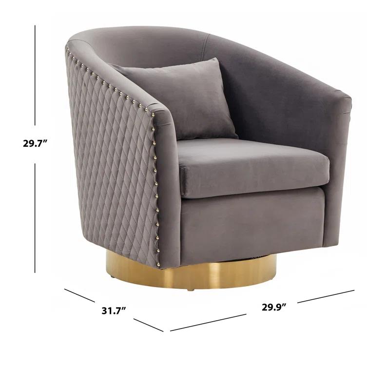 Skye Upholstered Swivel Barrel Chair