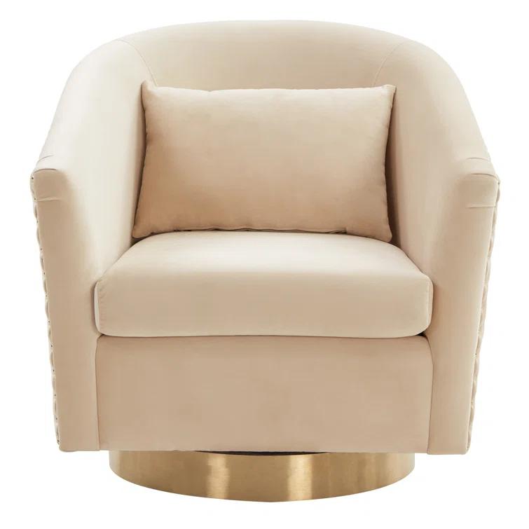 Skye Upholstered Swivel Barrel Chair
