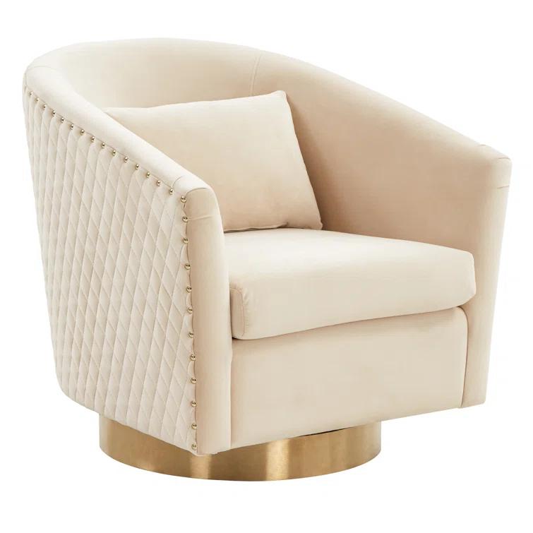 Skye Upholstered Swivel Barrel Chair
