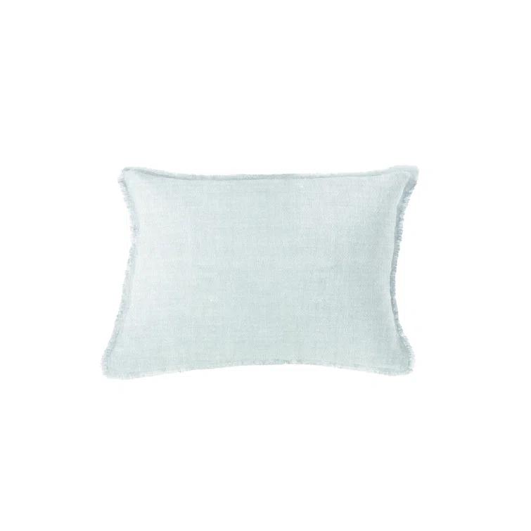 Anaya Fringed Linen Reversible Throw Pillow