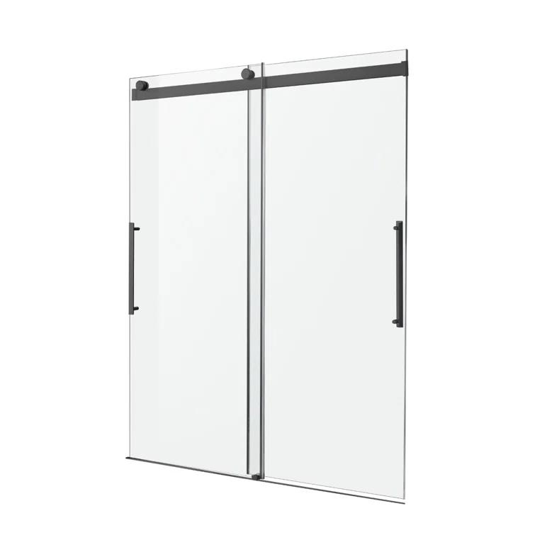 ANZZI SD-FRLS05901MB Stellar 48" W x 76" H Double Sliding Frameless Shower Door