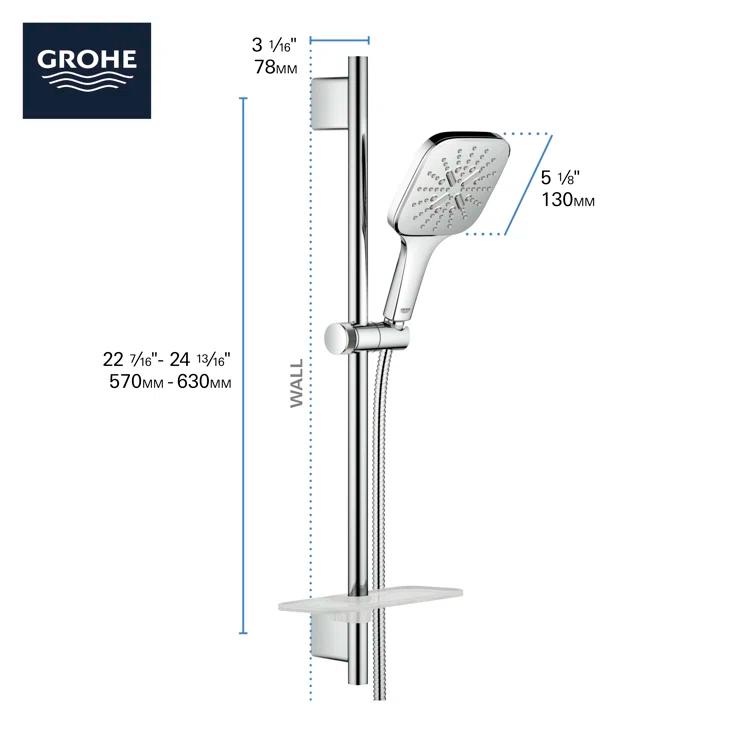 GROHE Eurocube Pressure Balance Rain Shower Set 29433000