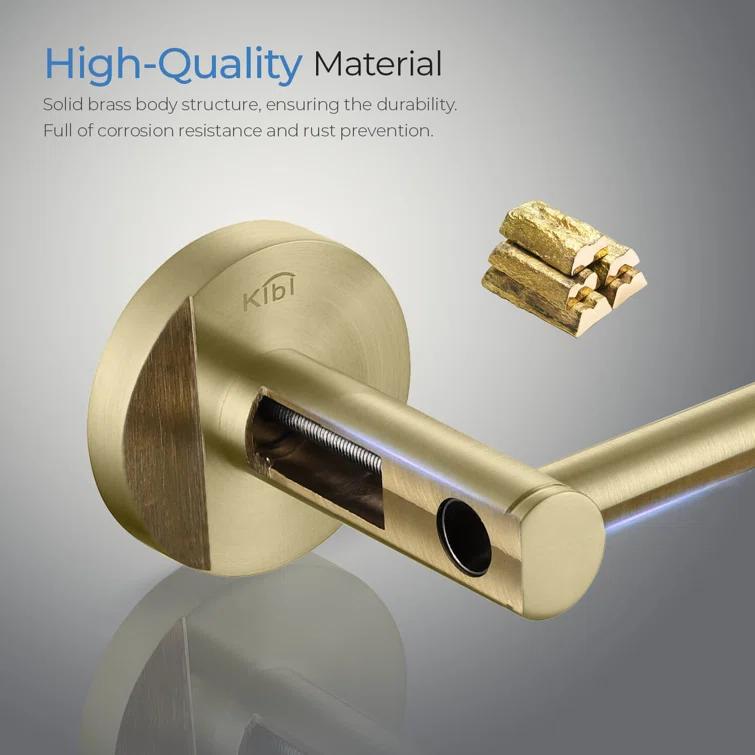 KIBI C-KBA14-4BG Circular 4 - Piece Bathroom Hardware Set