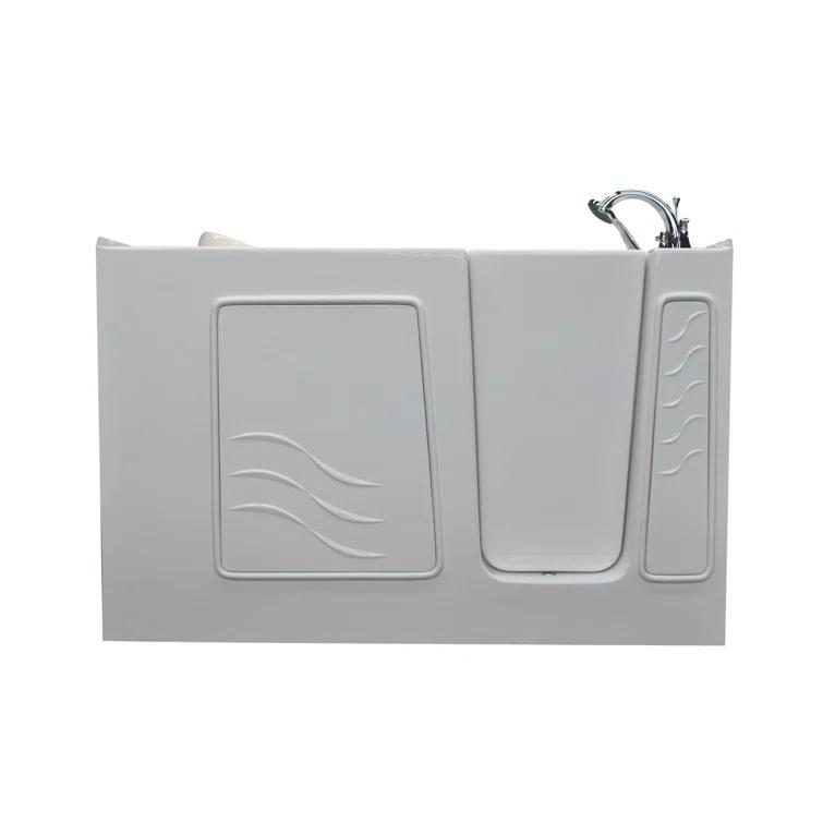 Tucson 60'' x 30'' Walk-in Soaking Fiberglass Bathtub with Faucet