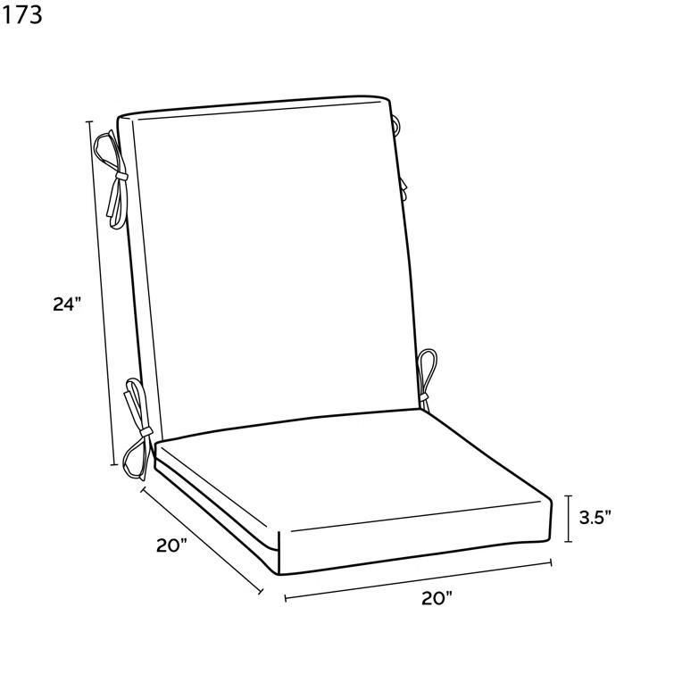 Outdoor Lounge Chair 3.5" Cushion
