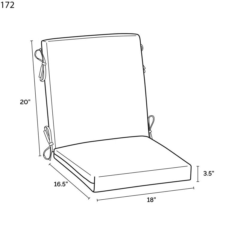 Outdoor Lounge Chair 3.5" Cushion