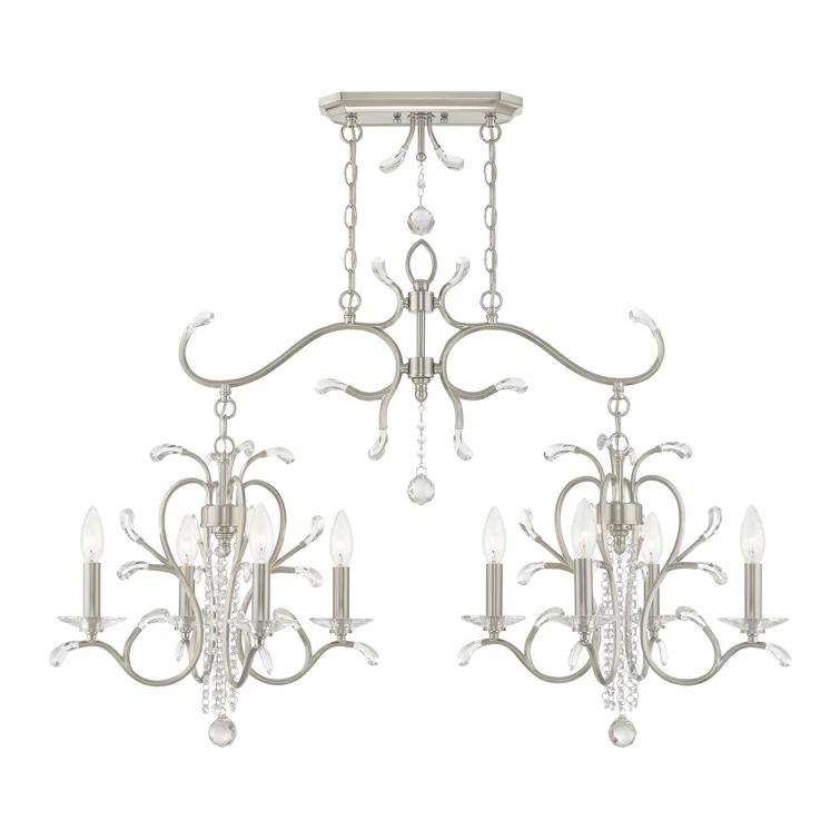 House of Hampton® Everlea 8 - Light Dimmable Linear Chandelier