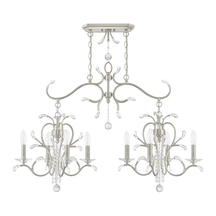 House of Hampton® Everlea 8 - Light Dimmable Linear Chandelier