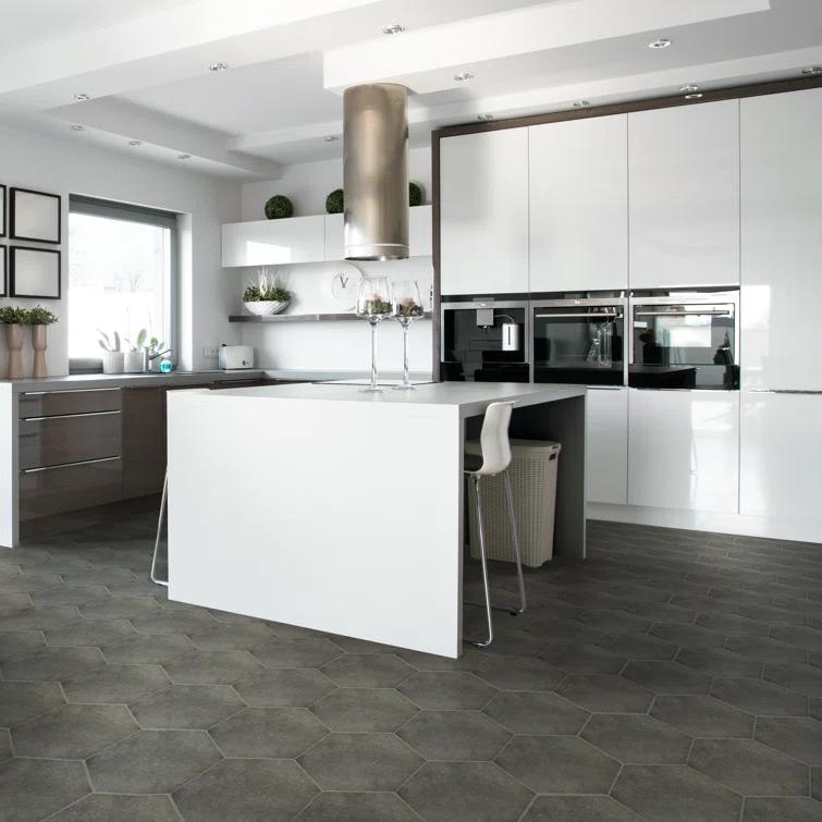 Annata Vintage Hex 8.63" x 9.88" Porcelain Wall & Floor Tile