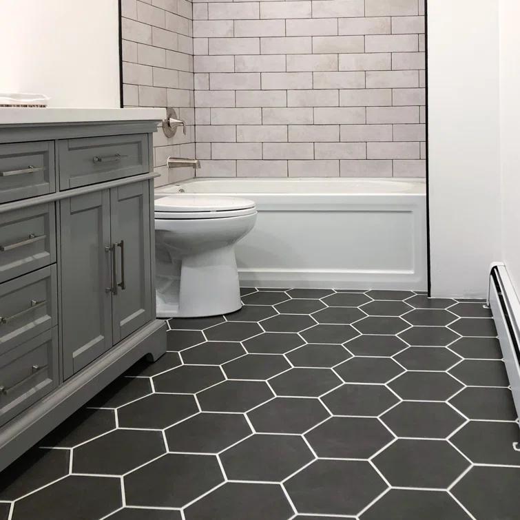 Annata Vintage Hex 8.63" x 9.88" Porcelain Wall & Floor Tile