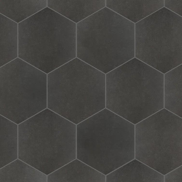 Annata Vintage Hex 8.63" x 9.88" Porcelain Wall & Floor Tile