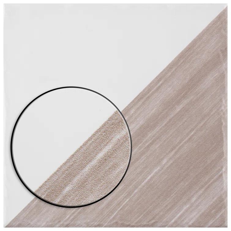 Triangle 6" x 6" Ceramic Patterned Wall Tile