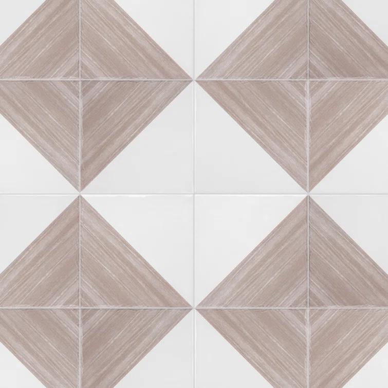 Triangle 6" x 6" Ceramic Patterned Wall Tile