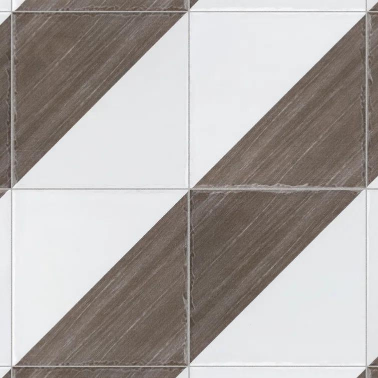 Merola Tile Triangle 6" x 6" Ceramic Patterned Wall Tile