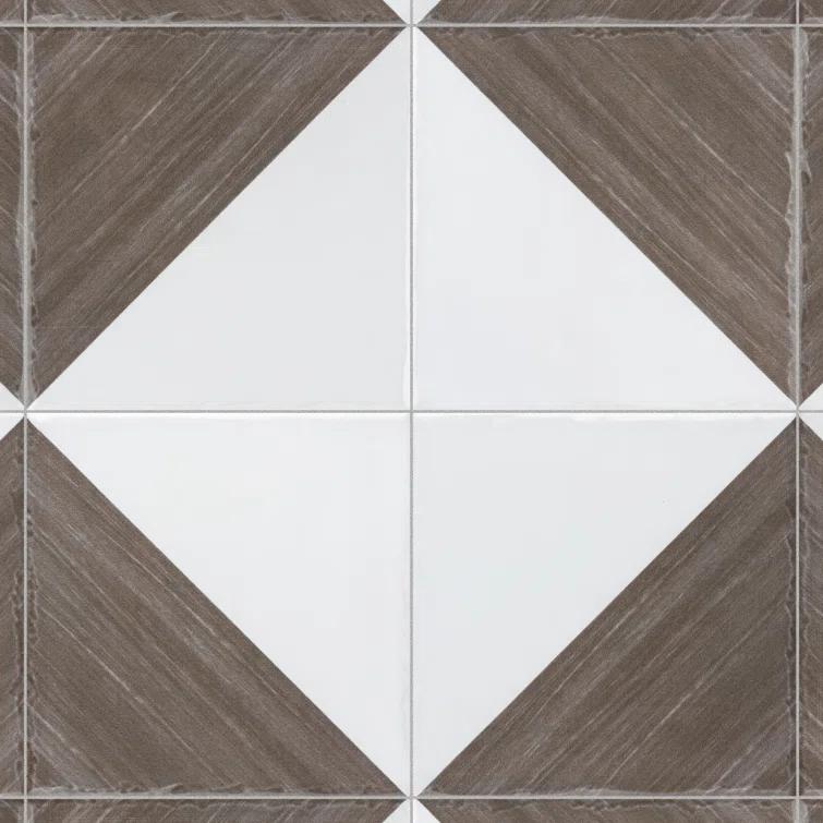 Merola Tile Triangle 6" x 6" Ceramic Patterned Wall Tile