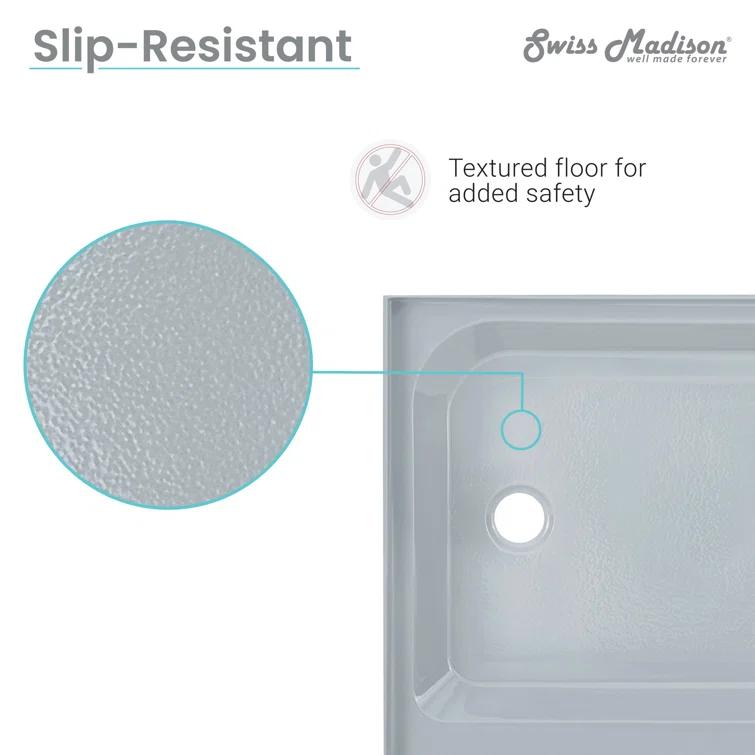 Voltaire 48" x 36" Single-Threshold, Shower Base