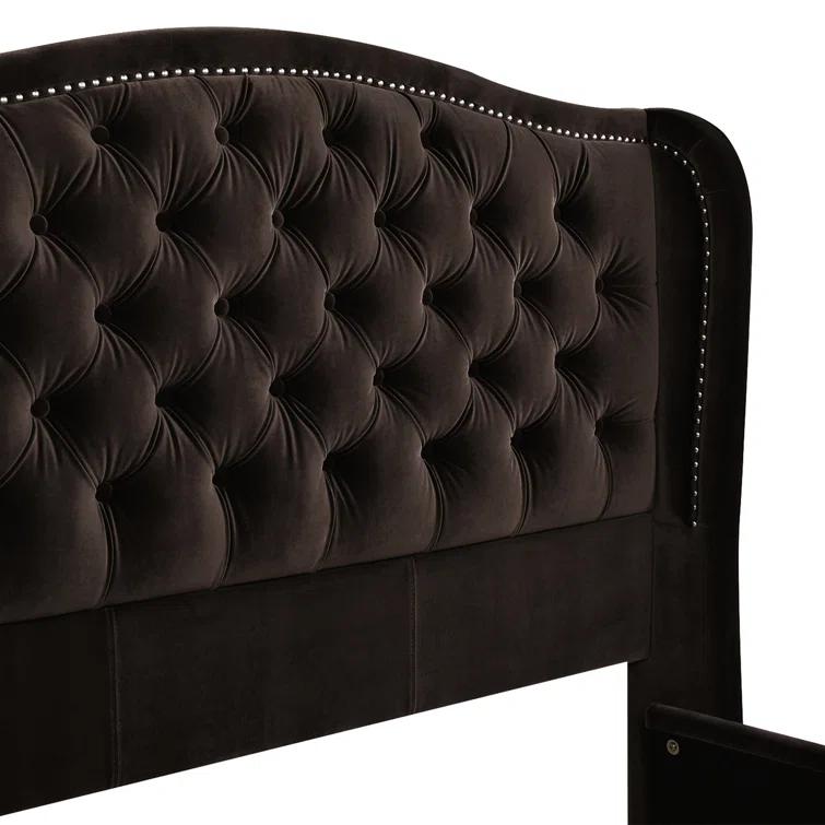 Coleman Upholstered Wingback Bed