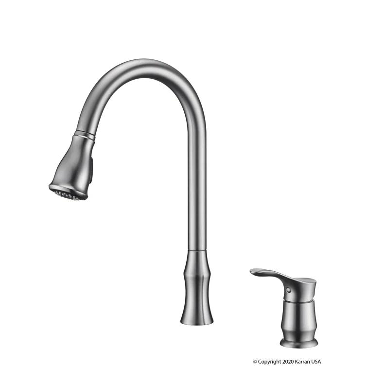 Karran Hillwood Single Handle Pull Down Sprayer Kitchen Faucet