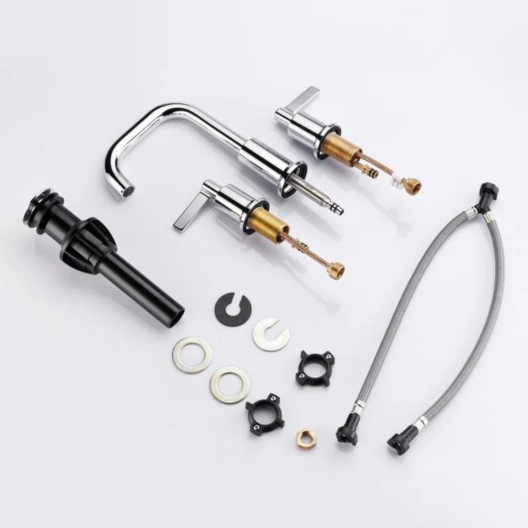 Kree Widespread 2-handle Bathroom Faucet with Drain Assembly