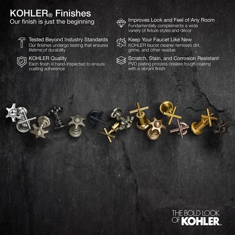 Purist Kohler Rite-Temp Valve Trim with Cross Handle