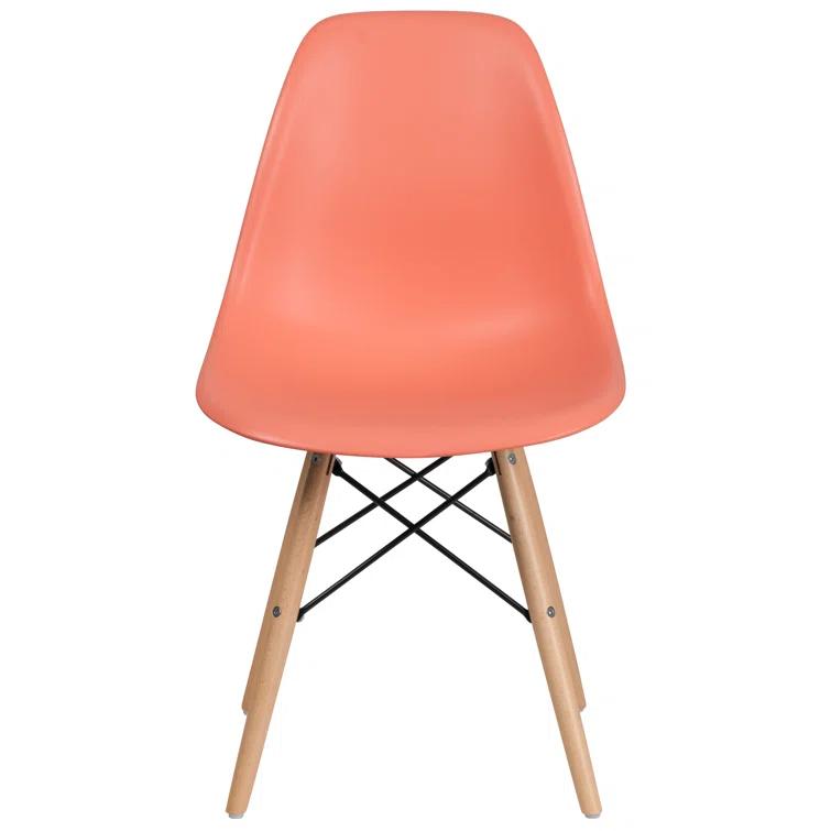 Flash Furniture Chair with Wooden Legs for Versatile Kitchen, Dining Room, Living Room, Library or Desk Use (Set of 2)