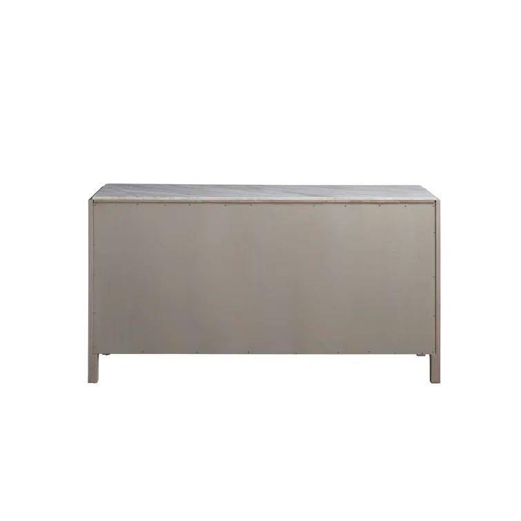 Modern Soren Double Dresser with Dovetail Drawers in White